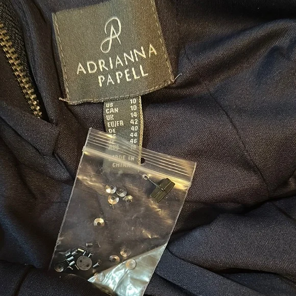 Elegant Navy Blue Long Sleeve Dress - Picture 13 of 16